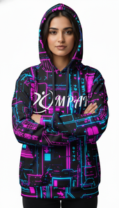 เสื้อฮู้ดดี้โอเวอร์ไซส์ปักลายแฟชั่นฤดูหนาวสุดเทรนดี้ พิมพ์ลายแบบซับลิเมชั่นคุณภาพสูง สำหรับลุคสบายๆ สไตล์คนเมือง - Product Image 3