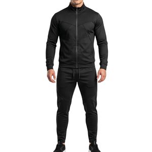 Conjuntos Deportivos Minimalistas Negros para Hombre, de Alta Calidad, Poliéster Duradero, Ropa Deportiva Cómoda, Conjuntos Deportivos al por Mayor - Product Image 1