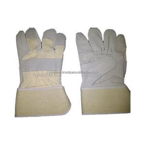 Guantes de aparejo canadienses de alta resistencia Guantes DE TRABAJO anticorte de seguridad industrial de cuero de grano blanco para protección de manos a granel - Product Image 1