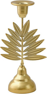 Candelabro Premium de Hoja de Palma Dorada • Portavelas Botánico 3D de Lujo - Product Image 6