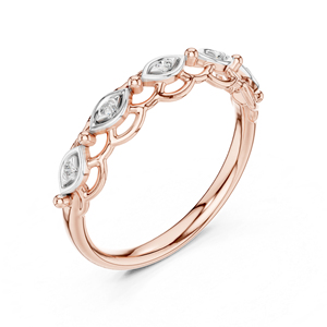 แหวนเพชรทรงกลมทองคำขาว 14K สำหรับผู้หญิง |   ชุดลำลองสำหรับใส่ทุกวัน |   เพชรที่เพิ่งเพาะเลี้ยง - Product Image 5