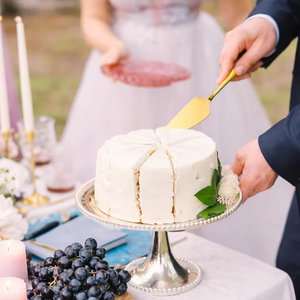 Ensemble de couteau et de spatule à gâteau de mariage moderne haut de gamme avec finition miroir, outils de découpe multifonctionnels en acier inoxydable - Product Image 6