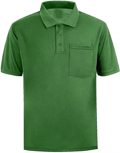 เสื้อโปโลผู้ชายแขนสั้นลายทางสีดำ ทรงลำลอง ใส่สบาย - Product Image 6