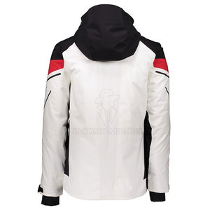 Chaqueta de esquí para hombre, transpirable e impermeable, para invierno, con capucha desmontable y tela resistente para uso en exteriores. - Product Image 2