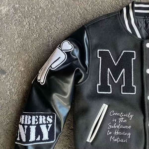 Veste universitaire tendance à impression en relief, prix usine, meilleure vente, nouvel article, veste de baseball brodée - Product Image 6