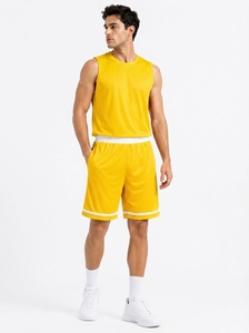 Uniforme Deportivo de Baloncesto Premium, 100% Poliéster, Ligero, Transpirable, de Secado Rápido, Conjunto de Camiseta y Pantalones Cortos, Nombre del Equipo Personalizado - Product Image 3