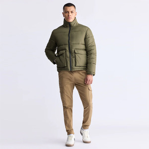 Vestes matelassées pour hommes personnalisées, col montant, vêtements de mode, veste matelassée chauffante pour hommes avec grande poche - Product Image 2
