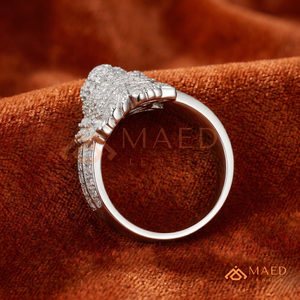 Anillo de León Rugiente de Moissanita - Anillo Grande y Pesado de Plata con Micro Pavé, Joyería Streetwear Chapada en Plata - Product Image 3