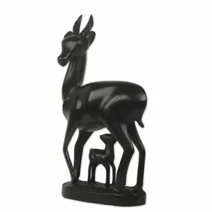 Handmade Resin Deer Sculpture Figure Modern Animal <b>Decor</b> for Living Room Tabletop Display - Product Image 2