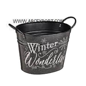 Galvanized Ice Bucket <b>Cheap</b> Classic Decoration Designer Christmas Wedding & Party Decoration Design Fancy Ice Bucket Grey Color - Product Image 1