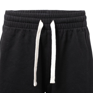 Shorts Bermuda en Coton Noir pour Homme, Taille Mi-Haute, Cordon de Serrage, Style Décontracté, Tissu Tricoté Respirant, Couleur Unie, Personnalisable, Haute Qualité - Product Image 4
