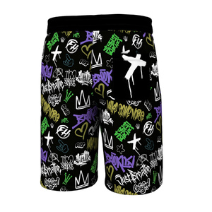 Venta al por mayor High Street Style Men's Summer Beach Shorts Casual Impreso Poliéster con bolsillos Suministro a granel para ropa de playa - Product Image 2