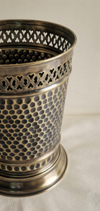 Pot à fleurs traditionnel en laiton de haute qualité, fait main, finement gravé, pour la conservation des fleurs, décoration pour la maison et le jardin. - Product Image 2