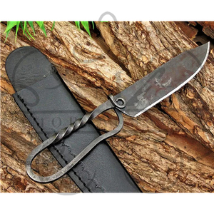 Cuchillo Vikingo Medieval MORTAL SAGA, Forjado a Mano en Acero al Carbono, con Mango Trenzado y Funda, Multifuncional para Camping y Viajes - Product Image 5
