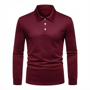Camiseta de Manga Larga para Hombre con Bordado Personalizado, Fabricante de Marca Privada, Camiseta de Manga Larga para Hombre de Algodón Suave, Informal y de Negocios - Product Image 1