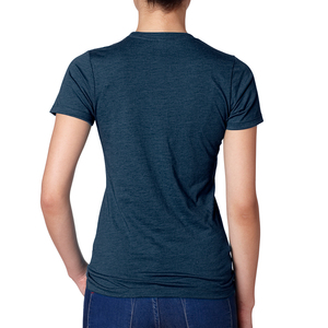 Camiseta de Manga Corta con Cuello Redondo para Mujer, Color Sólido, Corte Ajustado, 100% Algodón Jersey, Transpirable, Ropa Casual para Todas las Temporadas - Product Image 2