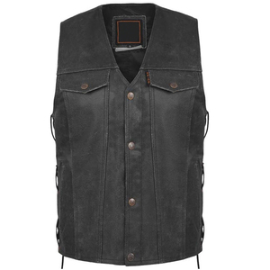 Authentic Breathable Lightweight Men's <b>Vests</b> Viscose/Cotton Casual Rugged Durable for Everyday Outdoor Motorcycle Use - Product Image 4