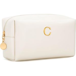 Borsa per il Trucco Personalizzata con Iniziali, Regalo per Damigelle, in Pelle PU Impermeabile, per Cosmetici e Articoli da Toilette da Viaggio - Product Image 1