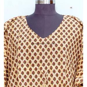 Caftán Indio para Mujer, 100% Algodón Orgánico, Estampado Floral, Ropa de Verano para Otoño y Primavera - Idea de Regalo - Product Image 3