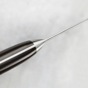 Cuchillo de Chef Artesanal Edge Master, Hoja de Acero de Damasco, Mango de Micarta, Funda de Cuero, Diseño Ambidiestro, Apto para Lavavajillas - Product Image 3