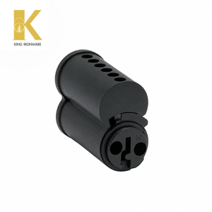 Cilindro de Cerradura Intercambiable con Logotipo Personalizado Disponible, Latón Negro Mate, 6 Pines, Ranura en H para Seguridad de Puertas - Product Image 2