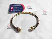 Bracelet en Cuivre et Laiton Haute Résistance, Thérapeutique, Équilibre Énergétique, Soutien Articulaire, Réglable, Fait Main, Cuivre Pur, Style Religieux Moderne
