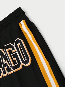 Ensemble sportif décontracté pour homme en 2 pièces, à capuche, pour l'hiver, t-shirt et short en polyester/coton à séchage rapide, tissu respirant tricoté, personnalisable - Product Image 3