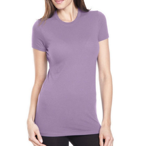 Camiseta de Mujer en Oferta, Color Sólido, Informal, Transpirable, para Hacer Ejercicio, Manga Corta, 100% Algodón, Talla Grande - Product Image 2