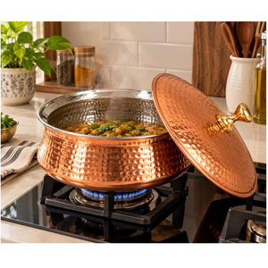 Olla de Cobre Puro con Diseño Martillado, la Más Vendida, Decorativa para Mesa, Cocina, Hogar, Hoteles, Restaurantes, Servicio de Catering - Product Image 6