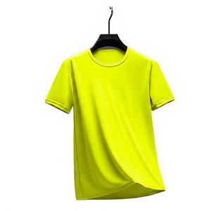 Men's Gray Short Sleeve O-Neck T-Shirt Slim Fit Casual Print 100% Polyester Breathable Jersey <b>Knitted</b> Fabric - Product Image 2