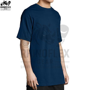 Camiseta de algodón con cuello grueso personalizada al por mayor de fábrica, camiseta blanca lisa de corte holgado para hombre, camiseta negra de corte holgado. - Product Image 3