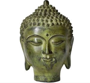Estatua de Buda de Aluminio de Lujo con Escultura Fundida a Mano para Sala de Estar, Meditación, Yoga, Estudio, Templo, Decoración de Interiores - Product Image 1