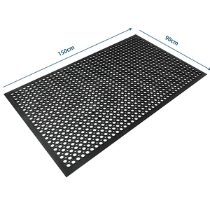 Tapete Antideslizante de Goma Negra/900*1500mm, Tapete Anti Fatiga de PU para Cocina/Corral de Ganado/Tapete Negro Anti Fatiga - Product Image 2
