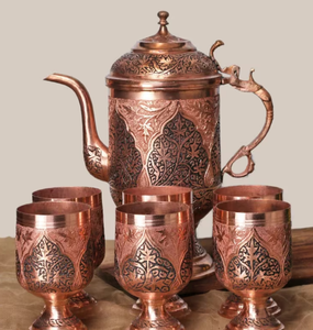 Classic Style Drinkware <b>Copper</b> Jug Best Design <b>Kitchen</b> Accessories Water Pitcher Shiny Polished Pitcher With Metal <b>Handle</b> - Product Image 4