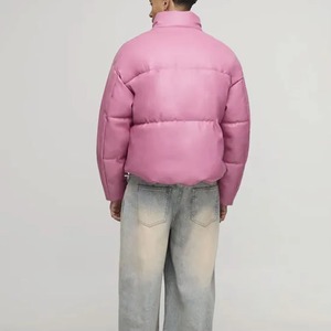2027 Men's Polyester/Cotton Puffer <b>Jacket</b> <b>Plus</b> <b>Size</b> Winter Warm Pink <b>Waterproof</b> Breathable Windproof Zipper Front High - Product Image 6