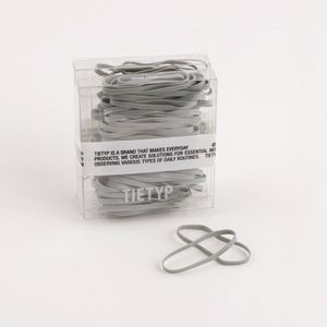 Élastiques à cheveux TIETYP, bandeaux en caoutchouc élastique, couleur unie, minimaliste, moderne, usage quotidien, pour femmes, emballage en carton, fabriqué en Corée - Product Image 1