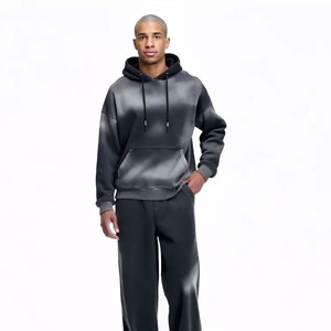 Sweat à capuche dégradé pour homme, manches longues, coupe ample, en coton, avec cordon de serrage, idéal pour l'automne - Product Image 1