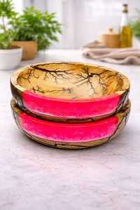 Tazón de Ensalada de Madera Ecológico Hecho a Mano con Diseño de Resina Epoxi y Tazones para Servir Comida para Fiestas a Precio de Mayoreo - Product Image 6