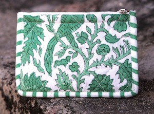 Pochette matelassée en coton fait main à motifs imprimés, portable, multi-motifs, avec fermeture éclair, pour pièces de monnaie, cosmétiques et organisateur de voyage - Product Image 5