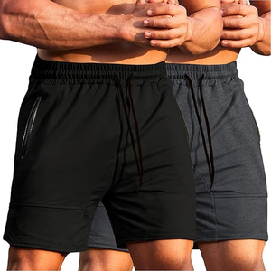Shorts en coton respirant pour hommes, taille élastique, décontractés, unis, pour l'été, personnalisation OEM, approvisionnement en gros - Product Image 1