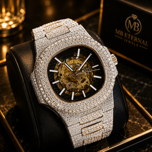 MB ETERNAL Luxury Quartz Sapphire Crystal 41mm Square Citizen Movement Men's Stainless Steel Analog <b>Skeleton</b> Dial Buckle - Product Image 1