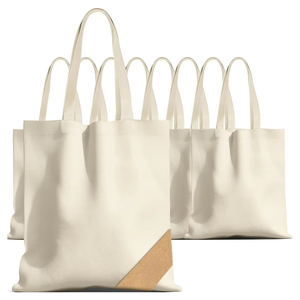 Bolsas de Lona Resistentes al Agua Estilo Inglés Color Sólido Correa para el Hombro Bolsa de Compras para Todas las Temporadas Forro de Poliéster Blanco - Product Image 2