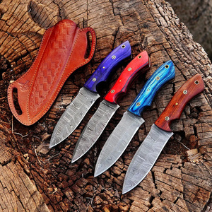 Couteau fixe en acier Damas de haute qualité, outil d'extérieur, outils de survie, couteau de poche, couteau de camping, emballage OEM personnalisé - Product Image 1