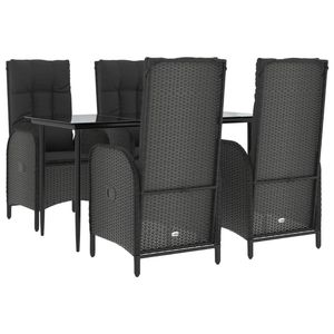 Set da Pranzo per Esterno Nero, Arredamento Elegante per Intrattenimento all'Aperto - Product Image 3