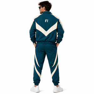 <b>men's</b> jackets Hot Selling Unisex Oversized Gym Wearcolor Block nylon Tracksuit Custom logo Printing <b>Men</b> Wide Leg Baggy Pants - Product Image 2