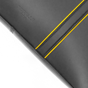 Porte-documents pour ordinateur portable en cuir véritable unisexe, élégant, luxueux, professionnel, léger, fermeture à glissière - Product Image 5