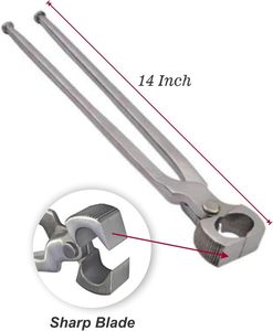 Extracteur et écarteur de sabots de 14 pouces – Outil de fermeur artisanal – Extracteur de sabots robuste en acier inoxydable pour chevaux – Double fonction - Product Image 1