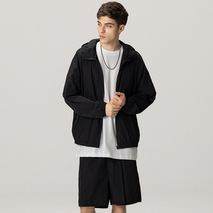 Unisex <b>White</b> Red Solid Sporty Winter Hooded Lightweight Oversized Streetwear Tracksuit Half-zip Full <b>Sleeve</b> Breathable Nylon Two - Product Image 2