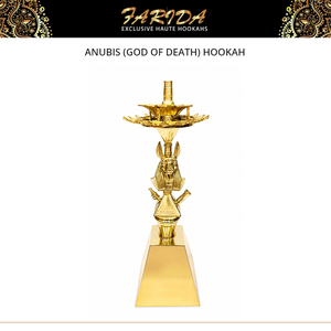 Cachimba de Lujo con Diseño Atractivo, Lacada al Estilo Faraónico, de Latón Sólido de Primera Calidad, con Anubis (Dios de la Muerte), Hecha en Egipto - Product Image 2