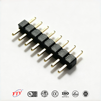 Header Pin Male 1x40 40 Pin Baris Tunggal Pitch 2.54mm 180 Vertikal H2.54 Berlapis Emas Ramah Lingkungan Tipe Solder untuk PCB Board
